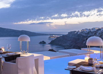 Anthos Restaurant mit Meerblick©Katikies Kirini Santorini