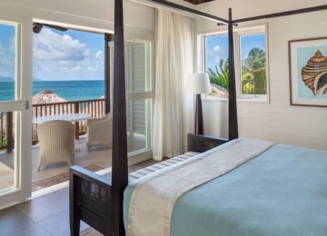 Luxus Schlafzimmer mit Blick auf den Ozean ©Nanuku, Auberge Resorts Collection