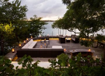 Terrasse mit Blick auf den Ozean ©Mustique Villa L’Ansecoy