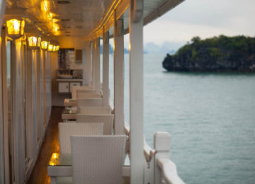 Außenansicht Restaurantbereich © Singnature Cruise Halong Bay