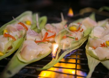 Cuisine by World Renown Chefs-Grilled Amazon Fish Ceviche