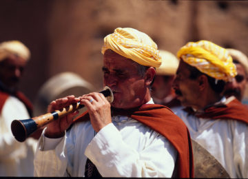 Flötenspieler beim Festival der Volksmusik©Fremdenverkehrsamt Marokko