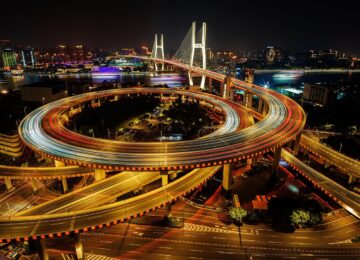 Shanghai, Huangpu-fluss, Nanpu-brücke, China, Asien