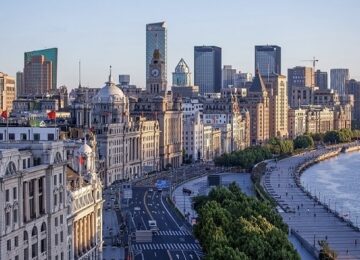 The Bund, Huangpu River, China, Asien