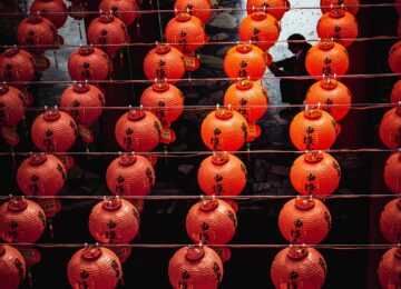 Kaohsiung, Tempel, Laternen, Taiwan, Asien