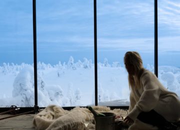 Ruka Peak Boutique Hotel Finnland Lappland, Blick aus dem Zimmer