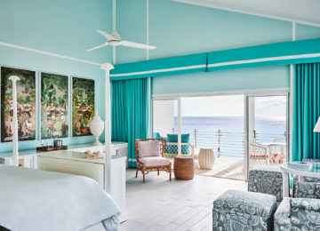 Luxus Schlafzimmer mit Blick auf den Ozean ©Malliouhana Resort