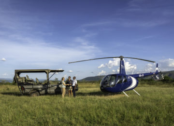 Magashi Camp, Hubschrauber ©Wilderness Safaris