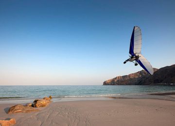 Microlight Flug Musandam © Six Senses Zighy Bay