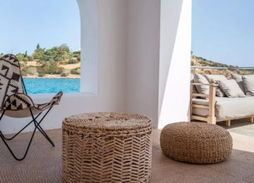 Meeresfront Villa mit privatem Pool ©Minos Beach Art Hotel
