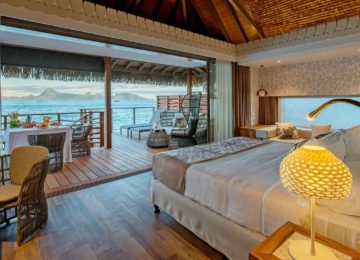 Luxus Schlafzimmer mit Blick auf den Ozean ©InterContinental Resort Tahiti