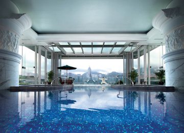 Victoria Harbour View from The Pool © The Peninsula Hong Kong