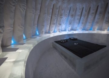 SnowVillage, Icehotel in Lainio, Finnland Lappland Pianosuite